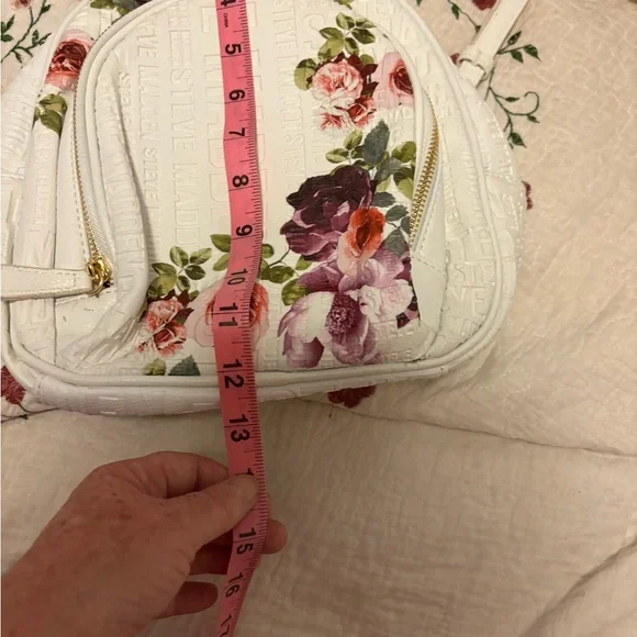 Steve Madden White and Floral Women's Backpack - Picture 9 of 10